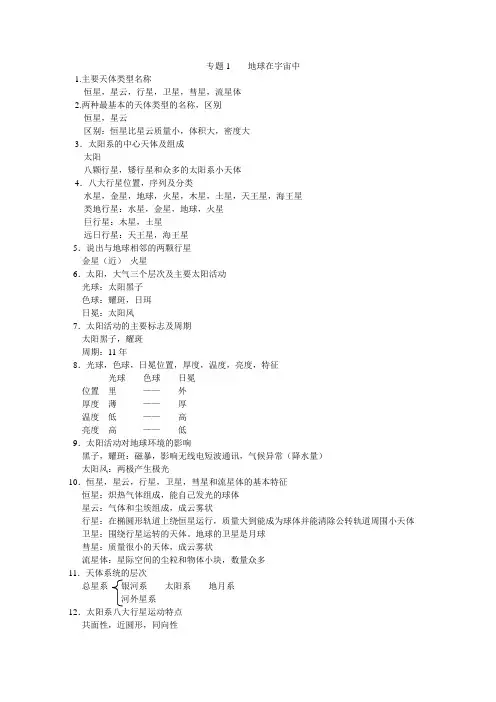 上海地理会考知识点整理