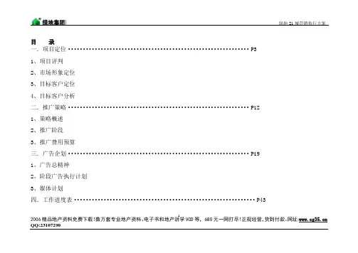 上海绿地集团21城项目策划全案