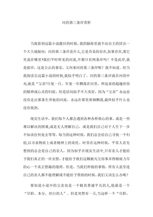 河的第三条岸赏析