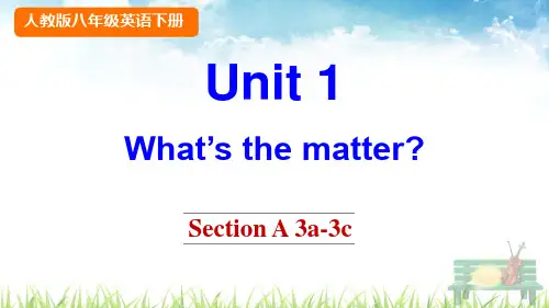 新人教版英语八年级下册《Unit 1 Section A 3a-3c》课件