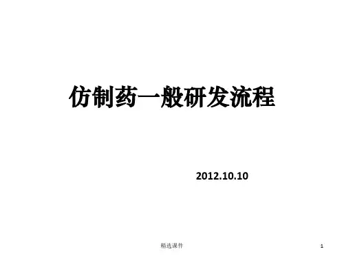 仿制药一般流程ppt课件