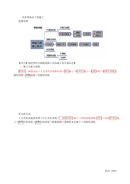 二建-市政公用实务水处理场站工程施工(一)