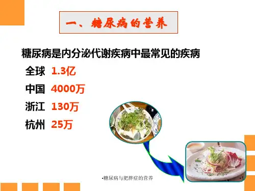 糖尿病与肥胖症的营养课件