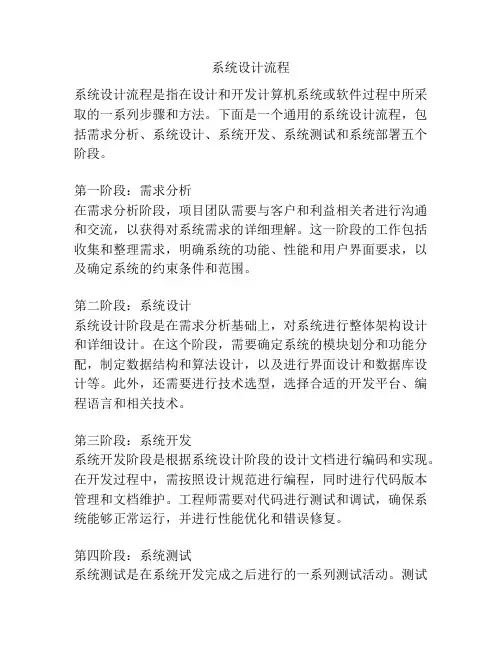 系统设计流程