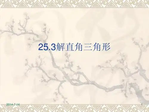 25.3解直角三角形
