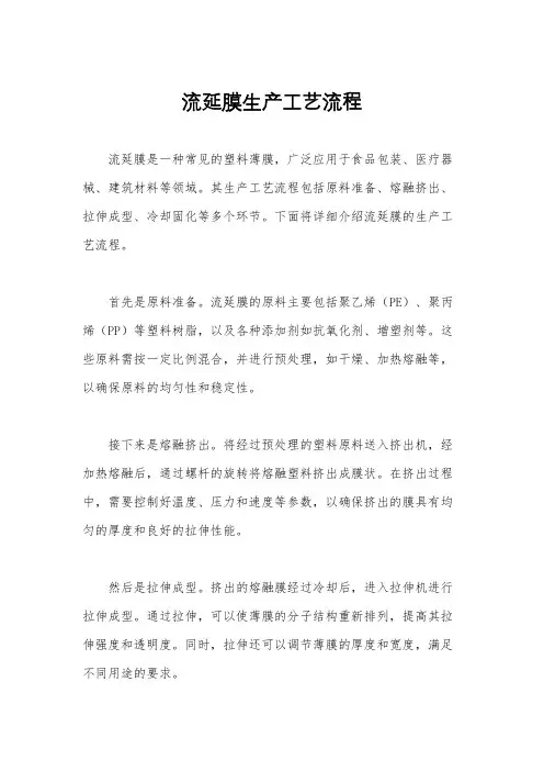 流延膜生产工艺流程