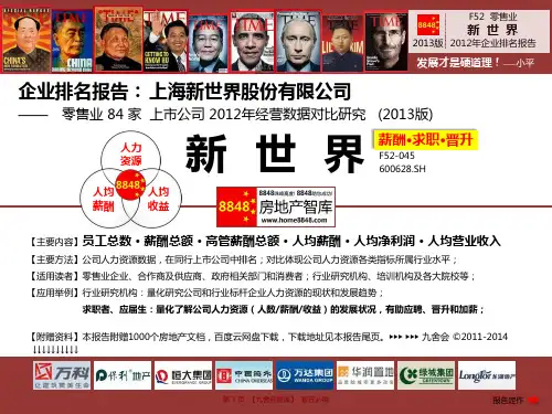 新世界官网招聘2013薪酬福利(零售业绩效考评指标)上海新世界股份有限公司_九舍会智库