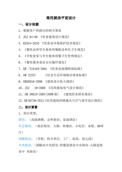 商用厨房平面设计