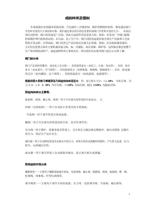 水系统阀的种类及图例大全