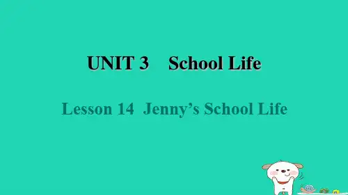 2024七年级英语下册Unit3Lesson14Jenny'sSchoolLife新版冀教版 (1)