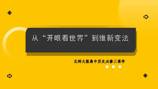 高中历史北师大版必修三《第8课从开眼看世界到维新变法》课件PPT模板