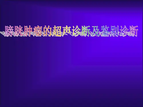 膀胱肿瘤的超声诊断及鉴别诊断 ppt课件