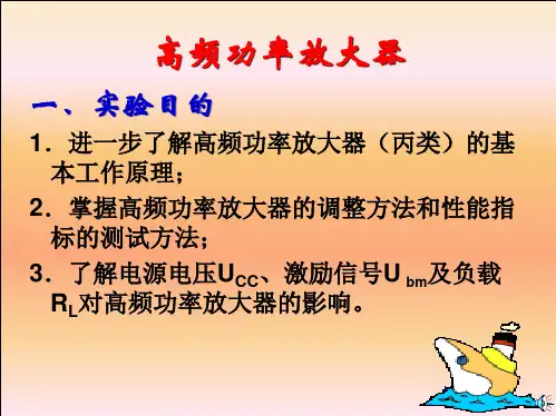 高频功率放大器实验(共10张PPT)