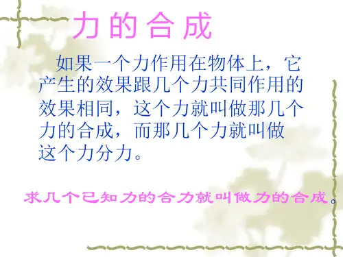 新沪科版高中物理必修一课件4.1 怎样求合力 (共27张PPT)