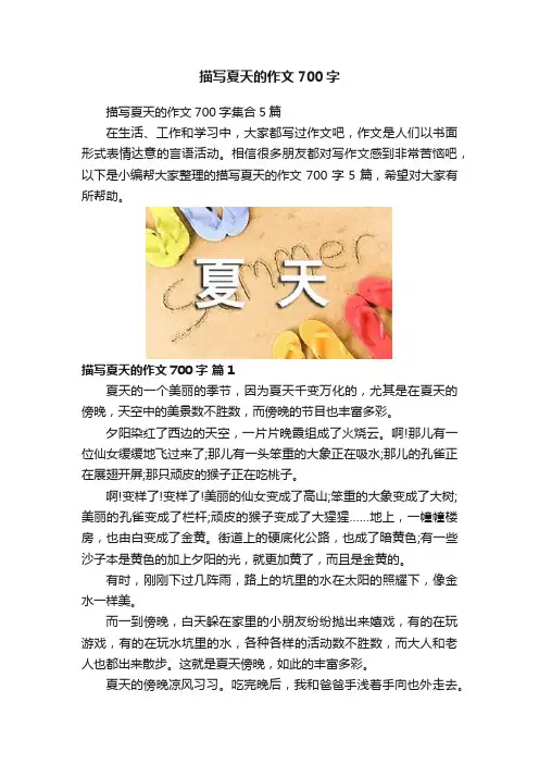 描写夏天的作文700字