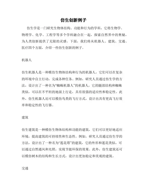仿生创新例子