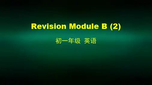初一英语(外研版)-Revision Module B (2)-2PPT课件