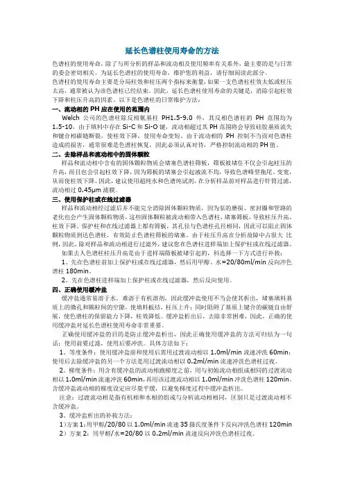色谱柱保护