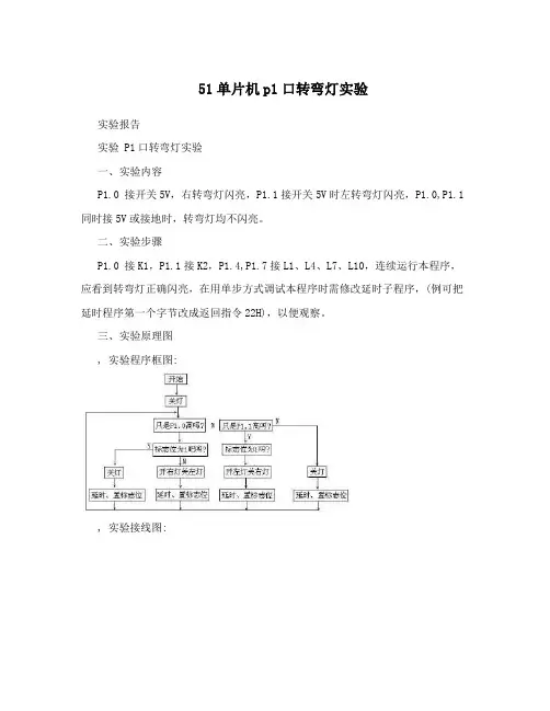 51单片机p1口转弯灯实验