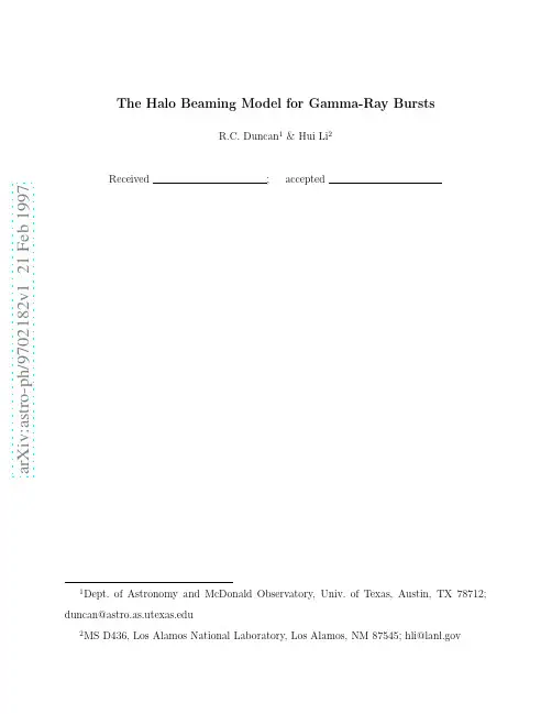 The Halo Beaming Model for Gamma-Ray Bursts