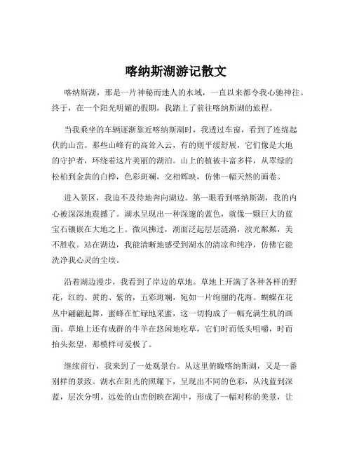 喀纳斯湖游记散文
