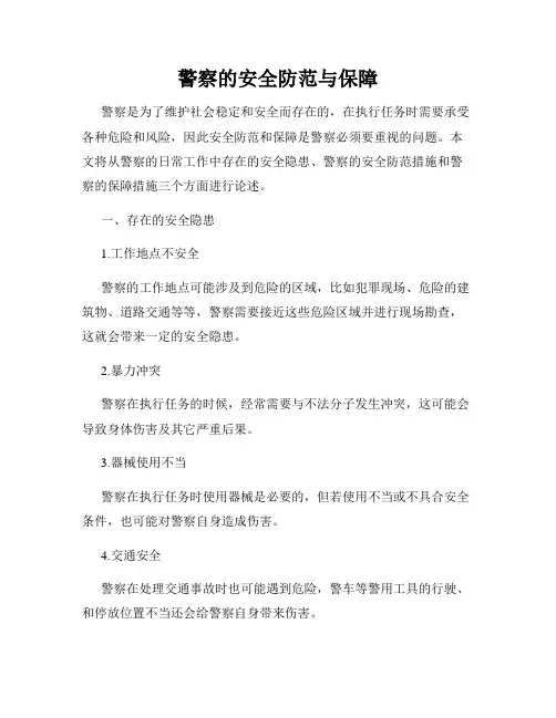 警察的安全防范与保障