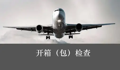 机场开箱包检查—常见物品的检查方法