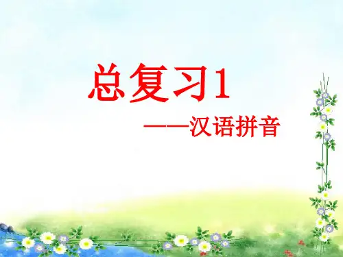 2024年秋一年级上册语文汉语拼音复习课件(共13张PPT)