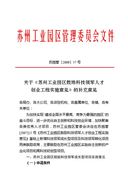 鼓励领军人才政策