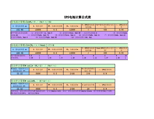 UPS电池计算公式表(自动)
