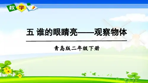 青岛版数学二年级下册《五 谁的眼睛亮——观察物体 信息窗 观察物体》教学课件