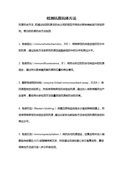 检测抗原抗体方法