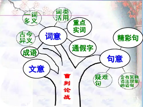 曹刿论战中考复习课