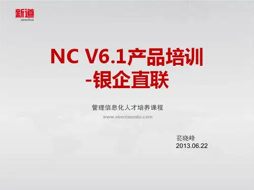 NC61讲课用-NCV61产品培训-银企直联