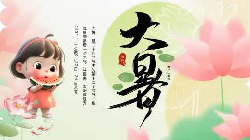 二十四节气之大暑节气介绍PPT
