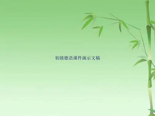 初级德语课件演示文稿(共102张PPT)