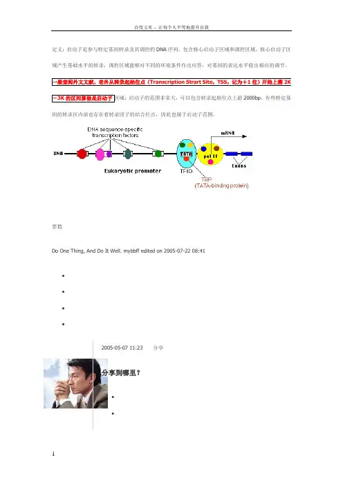 如何查找一个基因的启动子序列