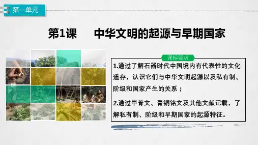 高中历史人教版()中外历史纲要(上)优质ppt完美课件 ：第1课 中华文明的起源与早期国家(共27张PPT)