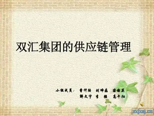 漯河双汇物流幻灯片