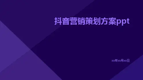 抖音营销策划方案ppt