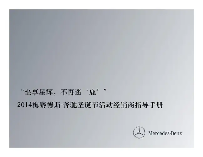 2014梅赛德斯-奔驰圣诞节活动经销商指导手册