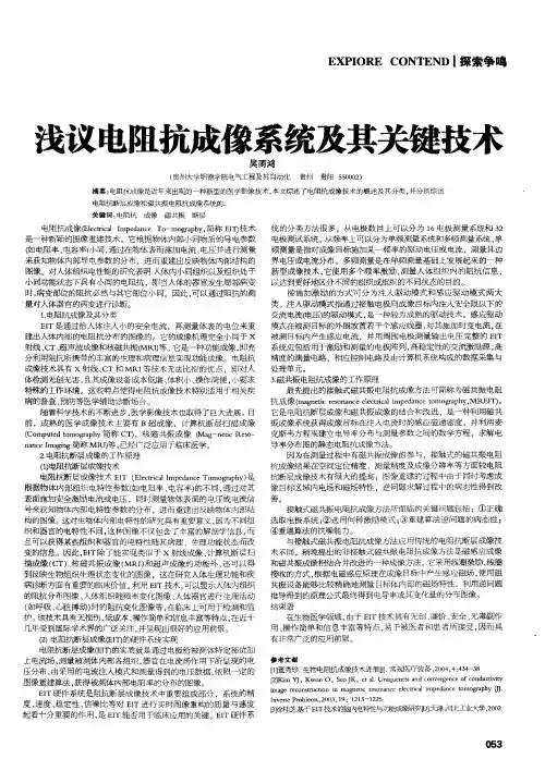 浅议电阻抗成像系统及其关键技术