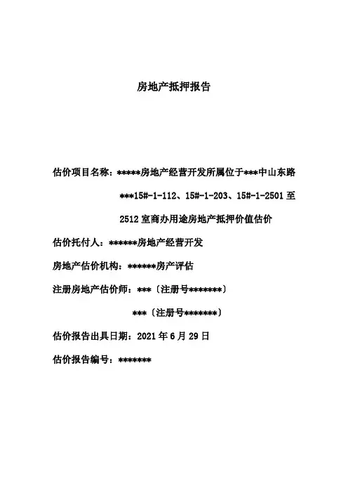 房地产抵押报告