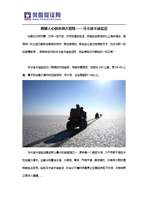 震撼人心的非洲大冒险——马卡迪卡迪盐沼