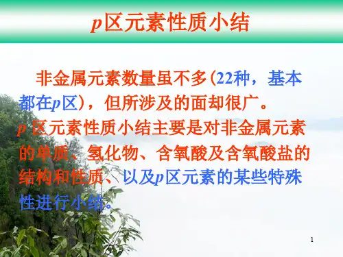 P区元素性质小结PPT演示课件