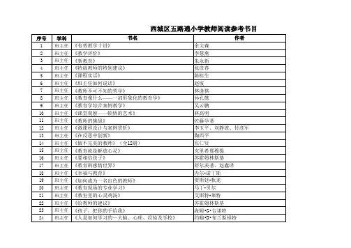 学生课外阅读推荐书目