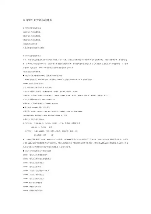 管子、法兰和垫片标准