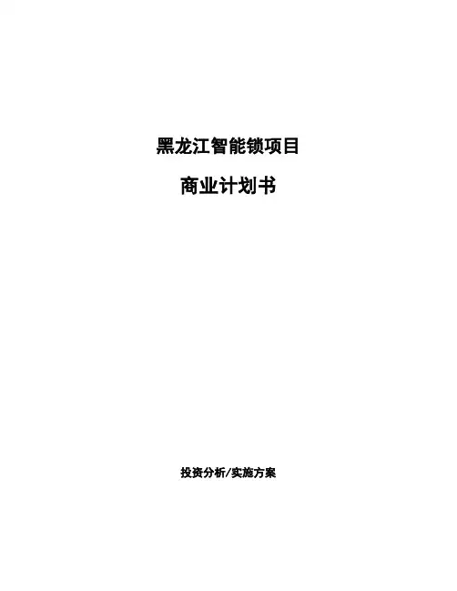 黑龙江智能锁项目商业计划书