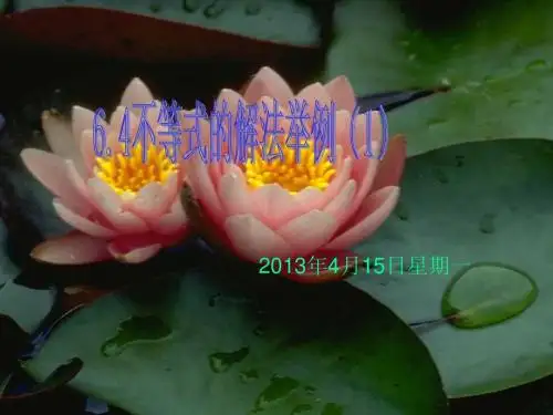 高二数学课件：第6章不等式的解法