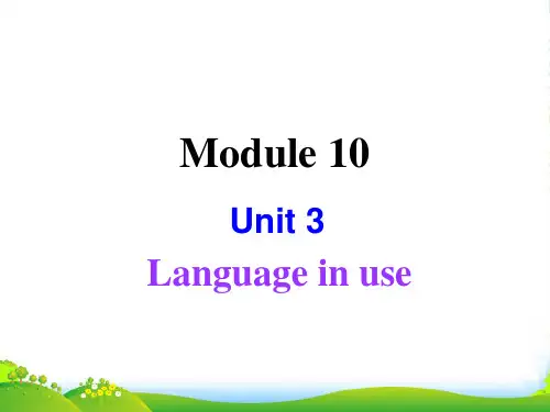 外研版七年级英语下册Module 10 A holiday journey Unit 3 Langu